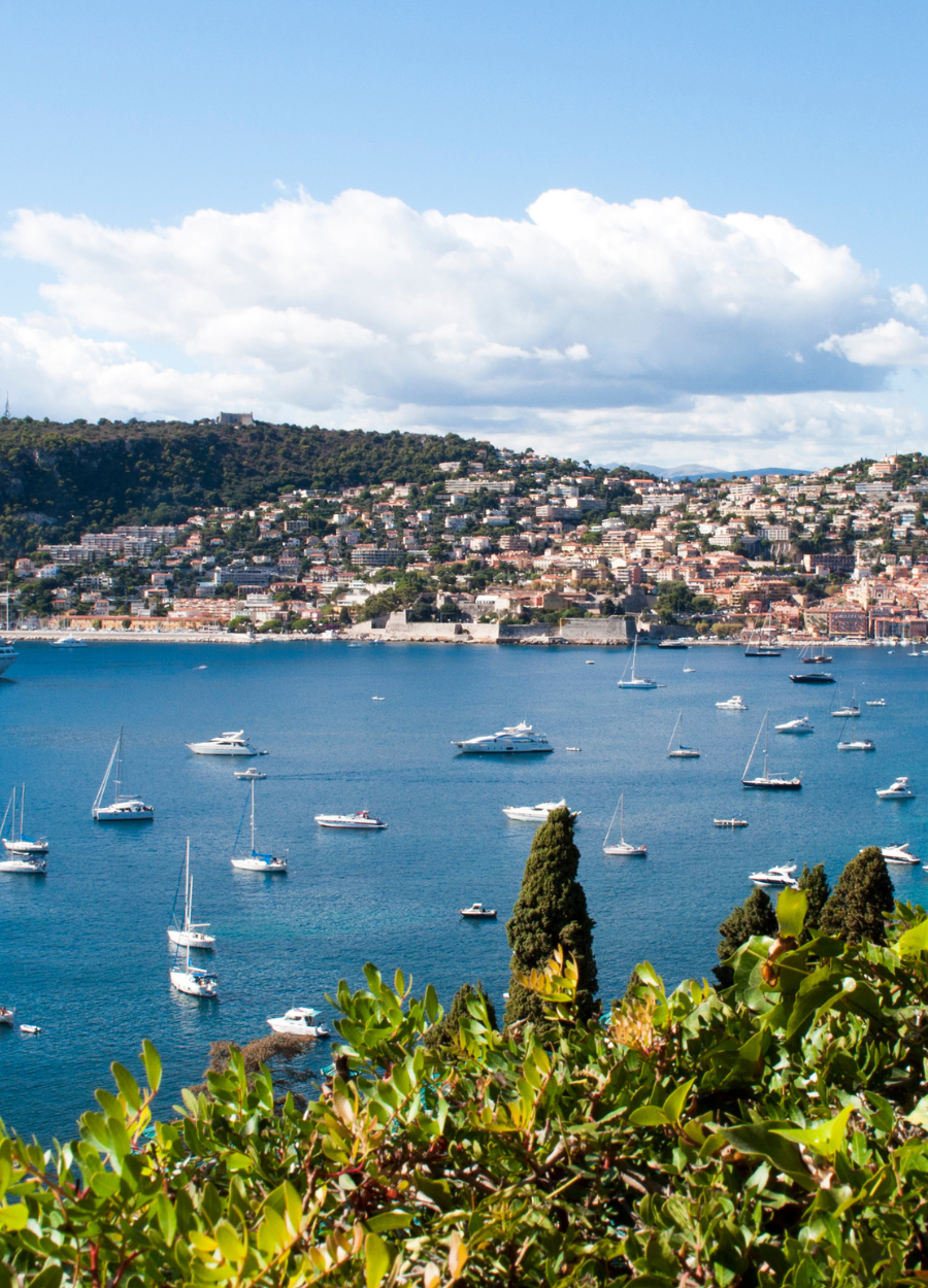 cote d'azur avec bateaux