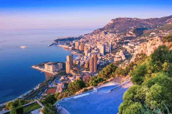 Vue aérienne Monaco avion privé Cannes 1