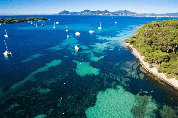 Vue îles de Lérins baptême de l'air Cannes 1