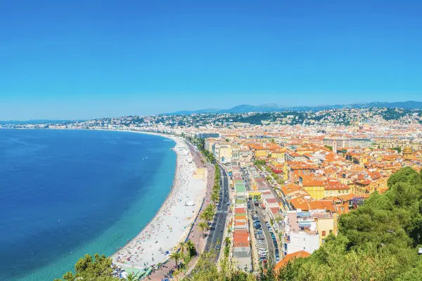 Vue Nice baptême de l'air Cannes