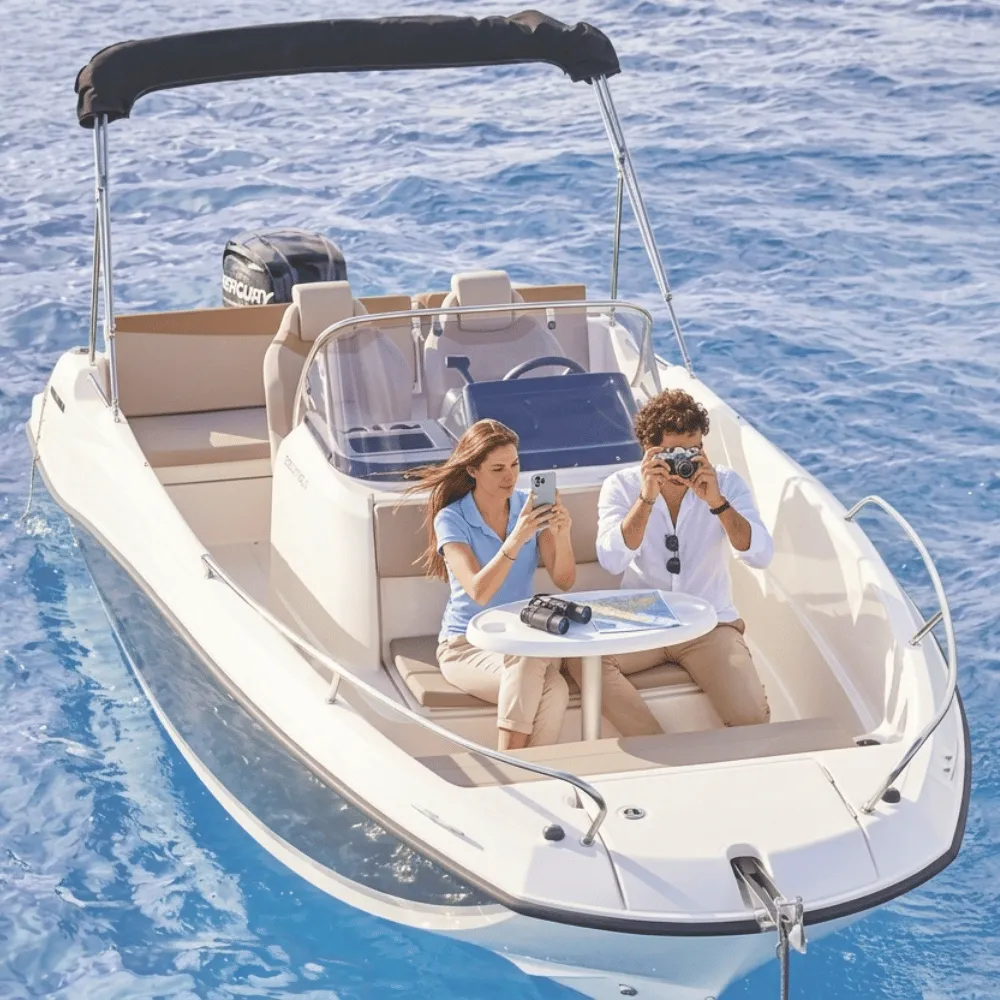 Bateau avec Skipper Quicksilver Open 605 en pleine location