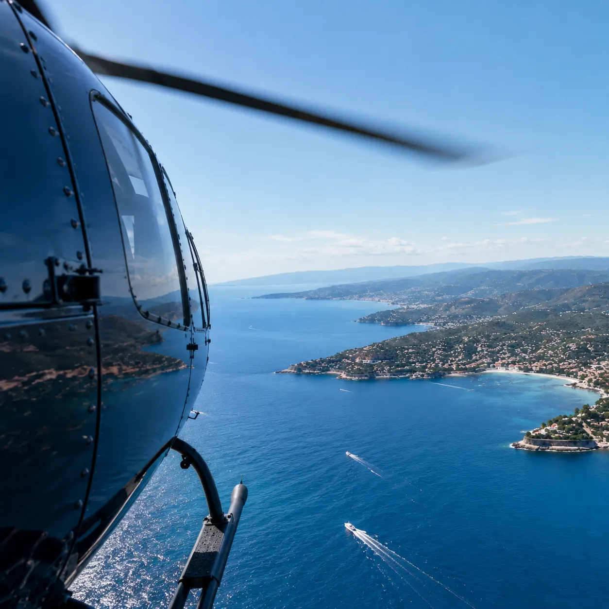 Helicoptère en plein baptême de l'air
